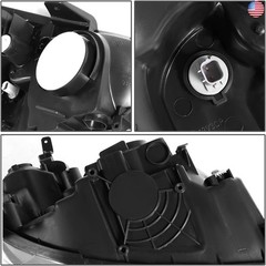 DNA MOTORING Pair Headlight Assembly Compatible With 01-03 Honda Civic