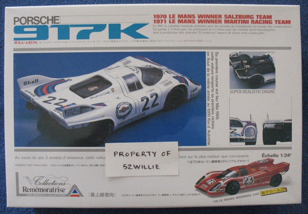 Union 1/24 Porsche 917K 1970 & 1971 Le Mans winners Factory-Sealed Parts Bags