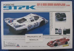 Union 1/24 Porsche 917K 1970 & 1971 Le Mans winners Factory-Sealed Parts Bags