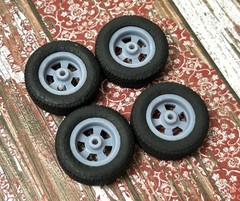 1/24 Scale: 15-inch “Classic Torq Thrust D” Resin model car wheels/tires, 1/25