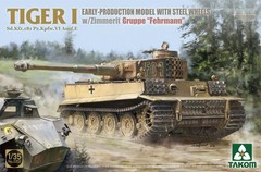 TAKOM 2202 1/35 Tiger I Early-Production w/Steel Wheels Zimmerit Gruppe Fehrmann