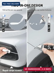 Alabaster Silver Metallic(NH-700M) for Honda Touch Up Paint Pen, 2 in 1 Car Scra