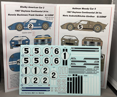1/24 Starfighter Decals 2403 Ford GT Mk II Daytona 1967