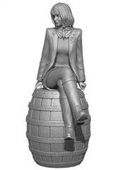 1/24 Resin Figure Model Kit Sexy President Daughter Unassembled, Unpainted Kit