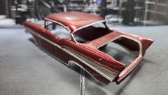 1957 CHEVY BEL AIR Marroon BODY SHELL 1/25 Scale USED Model Kit PARTS