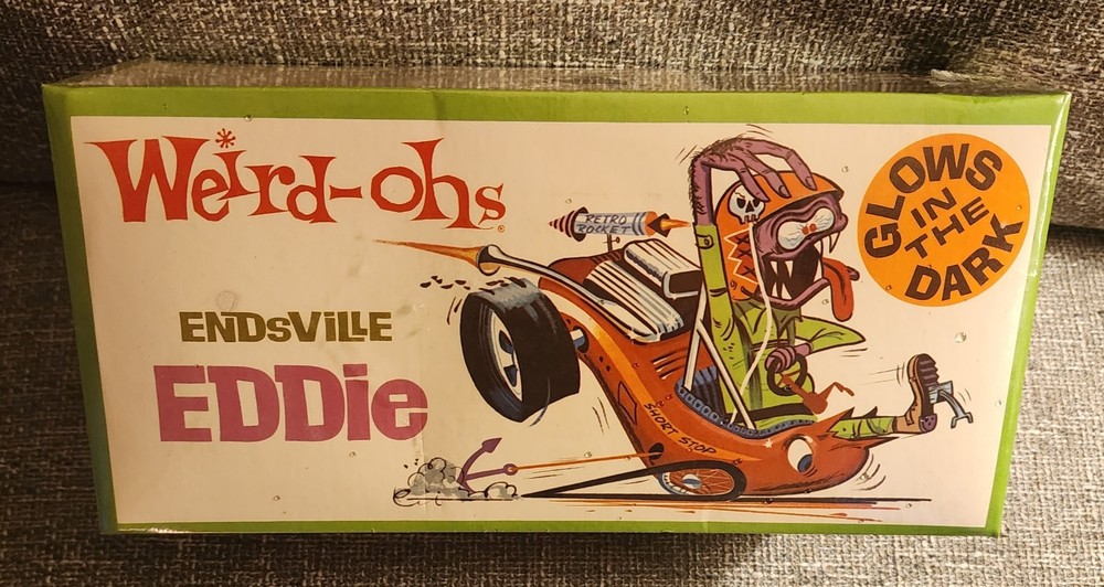 Rare 1970 HAWK Weird-Oh’s Glow in The Dark Endsville Eddie Rod Model New Sealed