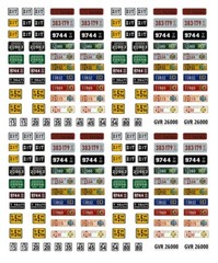 1/25 scale model car vintage semi truck Gross Vehicle Weight plates GVW tags