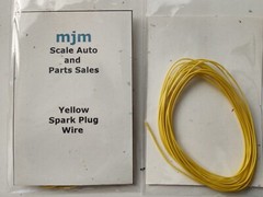 6 Feet Yellow Spark Plug Wire 1/24 1/25 Scale Models With Blue Boot Material