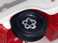 1964 Ford (sort of) Police 2door Hardtop 1/25 GAY TOYS Red/White Plastic Coaster