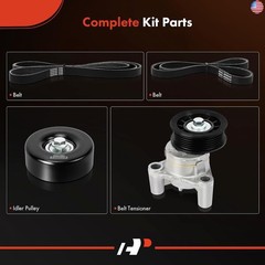 A-Premium Engine Serpentine Belt Drive Kit Compatible with Chevrolet Silverado
