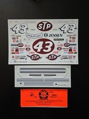 1984 Richard Petty #43 STP Pontiac Grand Prix Decals – 1:16 Car Waterslide Decal