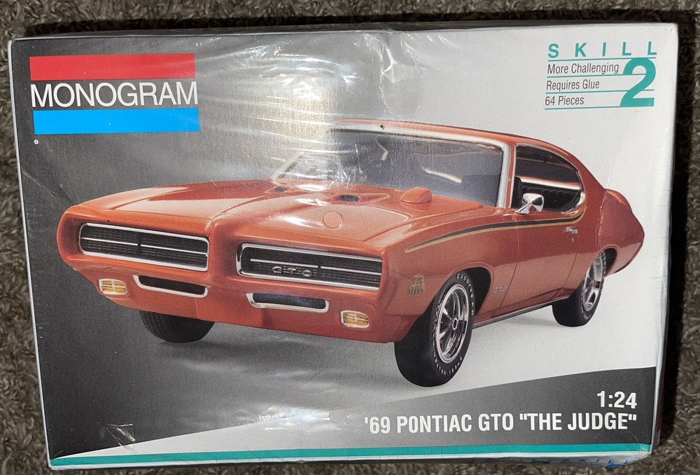 1969 Pontiac GTO Judge Model Car Kit Sealed Vintage Monogram 1/24 1994 2443 B54
