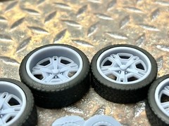 Resin 21/20 Inch “ ‘US Mags Flint” Model car Wheels/Tires 1/24 scale