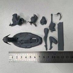 1/24 Resin Figures Model Kit Giant Sword Female Warrior Unpainted,Unassembled.