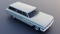 3d Printed 1/25 Country Sedan Station Wagon Model Kit