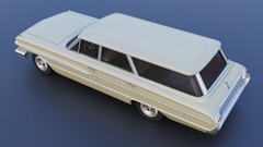 3d Printed 1/25 Country Sedan Station Wagon Model Kit