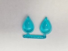 1977 Ford Van CUSTOM BLUE TEAR DROP WINDOWS from AMT 1:25 Model Kit 77 Econoline