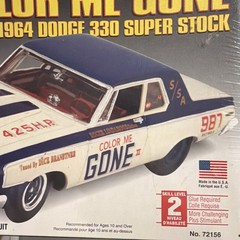 🚨Lindberg Color Me Gone🔥1964 Dodge💪🏼330 Super Stock Model Sealed