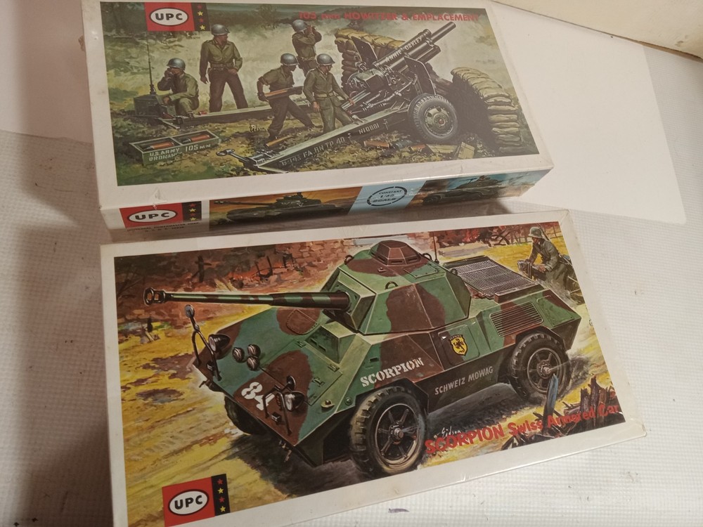 UPC Scorpion Swiss Armored Assault Car and 105 Howitzer sealed lot 2