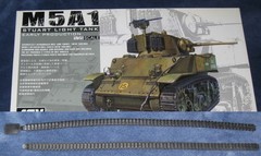 Tracks from AFV Club 35105 1/35 M5A1 Stuart Light Tank Early Production