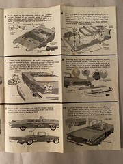Vintage Annual AMT 1960 Pontiac Convertible Model Kit Instructions Sheet Only