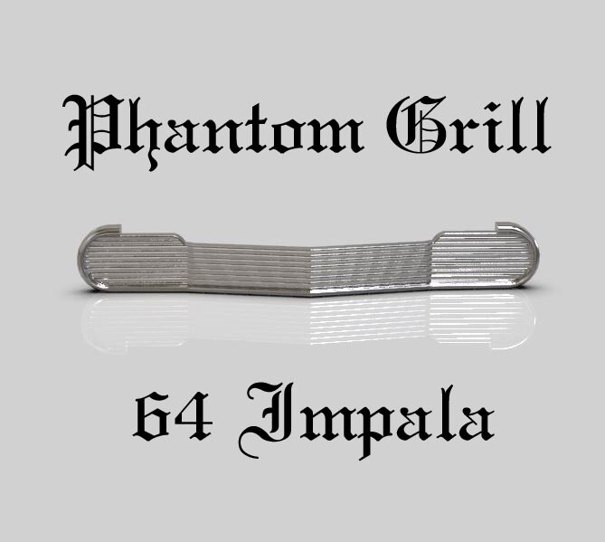 1:25 3d printed See Through Phantom Grill For The 64 Impala (unchromed)