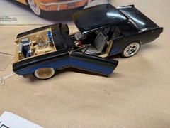 BIG 1/16 SCALE 1964 1/2 Mustang Coupe AMT Scale Model Kit Started Parts REbuild
