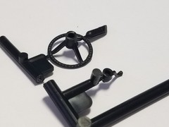 67 Chevy Impala STEERING WHEEL / COLUMN from AMT 1:25 Model Supernatural 1967