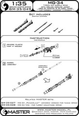 Master 1/35 WWII German machine gun MG-34 barrels drilled cooling jacket version