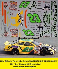 NASCAR DECAL #23 SMOKIN JOE’S 1996-1997 FORD THUNDERBIRD JIMMY SPENCER 1/24