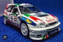 WRC DIDER AURIOL COROLLA CATALUÑA 1998 RALLY SCALE MODEL 1:43 BUBBLE DIECAST