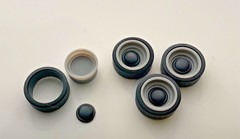 20” Smoothie Wheels & Tires Set 1/24 Scale Custom Hot Rod Model Car Truck Parts