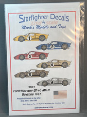 1/32 Starfighter Decals 3001 for Ford GT Mk II 1967 Daytona 6 cars
