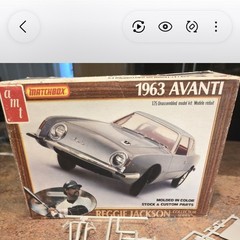Vintage AMT Matchbox 1963 Avanti Model Car Kit Unbuilt Reggie Jackson Lesney