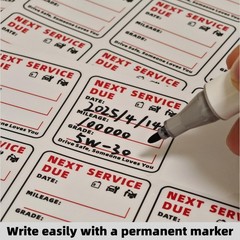 140 PCS Oil Change Stickers Static Cling, 2×2 Inches Oil Change Reminder Sticker