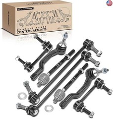 A-Premium Set of 8, Front Inner Outer Tie Rod End, Front and Rear Sway Bar