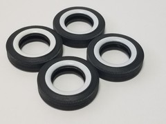 PAD PRINTED TIRES from Delorean Time Machine Polar Lights 1:25 Model Kit BTTF