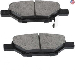 A-Premium 10.63 inch (270mm) Rear Solid Disc Brake Rotors + Ceramic Pads kit