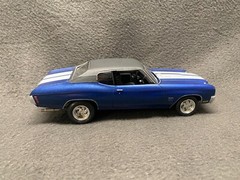 1970 Chevy Chevelle Malibu SS 454 Pro Built Model 1/24 Detailed Trim Blue Black