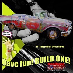 AMT 1159 1/16 ’57 CHEVY BEL AIR CONVERTIBLE RETRO DELUXE SCALE MODEL KIT