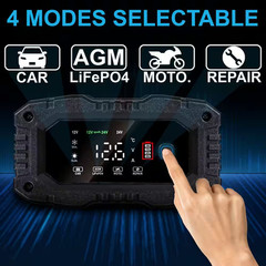 12V 20 Amp Smart Battery Charger Maintainer with Repair Mode Works with Lifepo4,