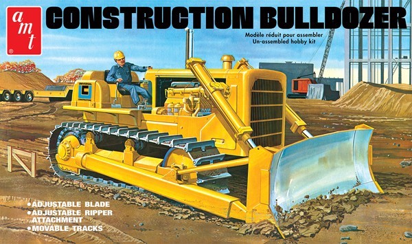 AMT Construction Bulldozer Plastic Model Kit #1086 368 Parts!