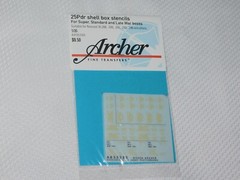 Archer FINE AR35285 1/35 25PDR SHELL BOX STENCILS STANDARD & LATE WAR BOXES