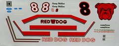 NASCAR DECAL # 8 RED DOG 1996 FORD THUNDERBIRD KENNY WALLACE BRD 1/24