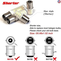 12 Volt BA15S Led Bulbs,1156 1141 6000k Daylight White,DC Bayonet Single