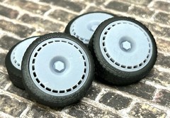 Resin 20 Inch: “Porsche TurboFan”Model car Wheels/Tires 1/24 1/25 scale