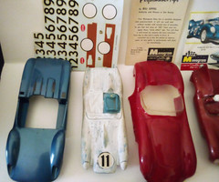 VTG MONOGRAM 1/24 SLOT CAR SCARAB RACING F1 FORMULA 1 W/BOX + EXTRA BODIES at