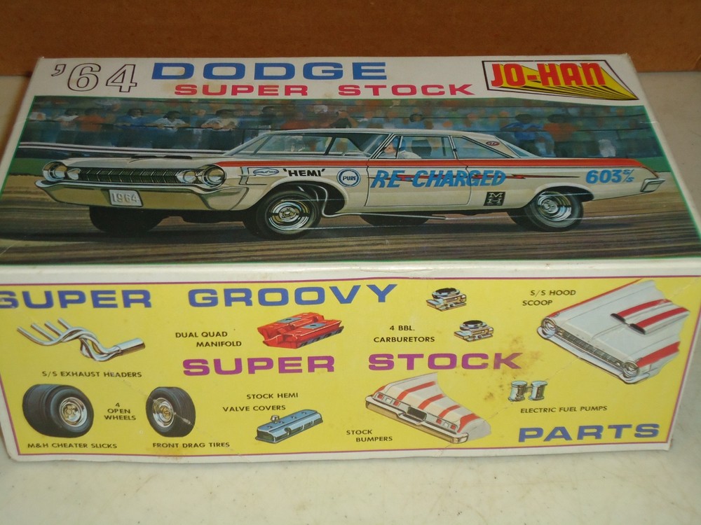 JOHAN 1/25 1964 DODGE SUPERSTOCK UNBUILT MODEL KIT MOLDED IN RED