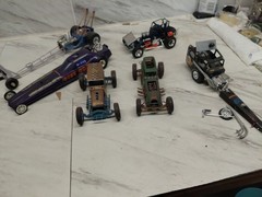 Model Junkyard/parts Plastic, Custom Race Car Lot Of 6,vintage dirt/drag Cars