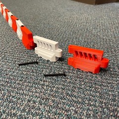 6ft. 1/24-1/25 Scale Plastic Crash Barriers for RC Racing/Drifting or Diorama